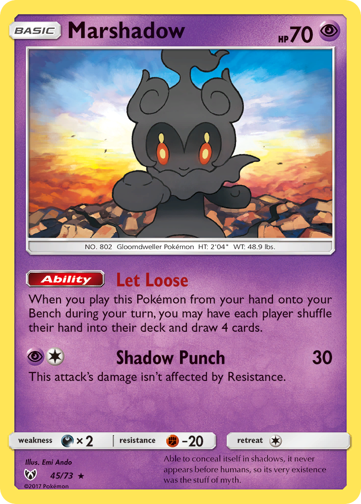 Shining Legends Holo Marshadow #45/73
